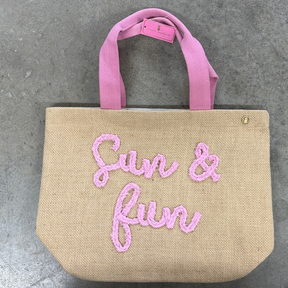 Simply Southern Pink “Sun & Fun” Tote Bag ~ BRAND NEW w/TAGS